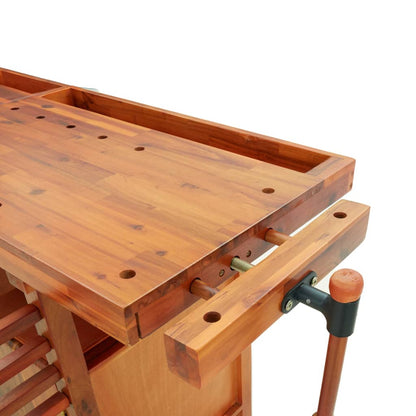 Werkbank – Werktafel – Werkbank Met Kast – Werkplek – Werkstation – Robuust Stalen Frame – Poedercoating Tegen Roest