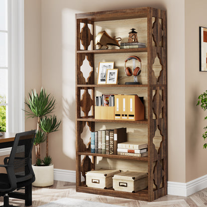 Sidetable – Haltafel – Wandtafel – Consoletafel – Dressoir – Rustiek Houten Design – 6 Kubusvormige Vakken – Ruim 160x30x80 cm