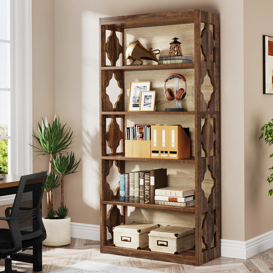 Sidetable – Haltafel – Wandtafel – Consoletafel – Dressoir – Rustiek Houten Design – 6 Kubusvormige Vakken – Ruim 160x30x80 cm