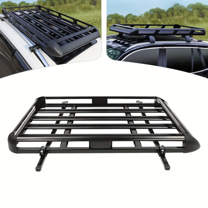 Dakkofferrek – Dakkofferdrager – Dakdrager – Bagagerek – Autodrager – Zwart – Aluminium – Verstelbaar 100-135 cm – Max. 150 kg draagvermogen