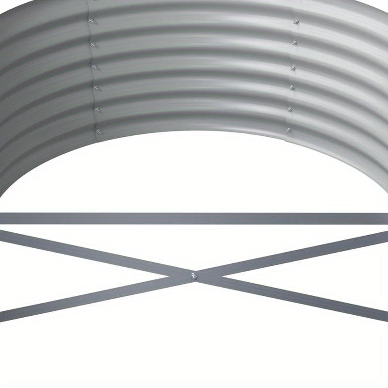 Verhoogde Plantenbak – Metaalbak – Kruidenbak – Bloembak – Tuinbak – Grijs – Roestvrij Poedercoating – 620x80x36 cm – Duurzaam Met Goede Drainage