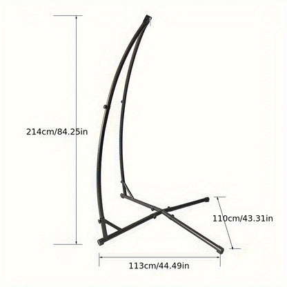 Hangmatstandaard – Hangmat Frame – Staande Hangmat Steun – Metal Hangmat Houder – Vrijstaande Hangmatstandaard – Max Draagkracht 130 kg – Gepoedercoat Stalen X-Vorm Frame