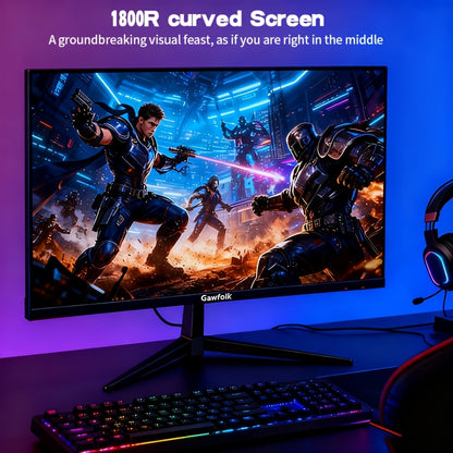 27-inch Gaming Monitor – Curved Scherm – PC Monitor – Computerbeeldscherm – Frameloos Design – 165Hz Verversing – FreeSync Technologie