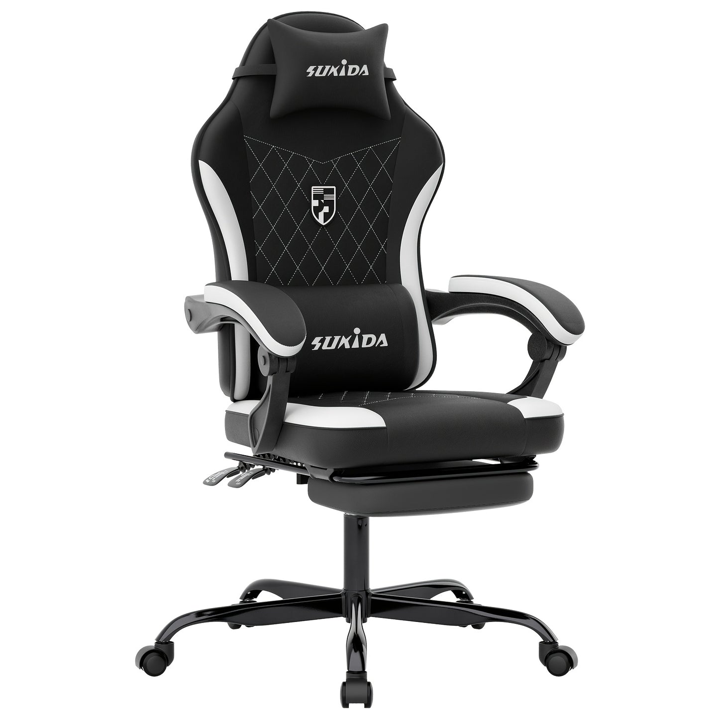 Ergonomische Gaming Stoel – Racing Stoel – Bureaustoel – Gamestoel – Office Chair – Diepgrijs – Verstelbare Rugleuning – Memory Foam Zitting