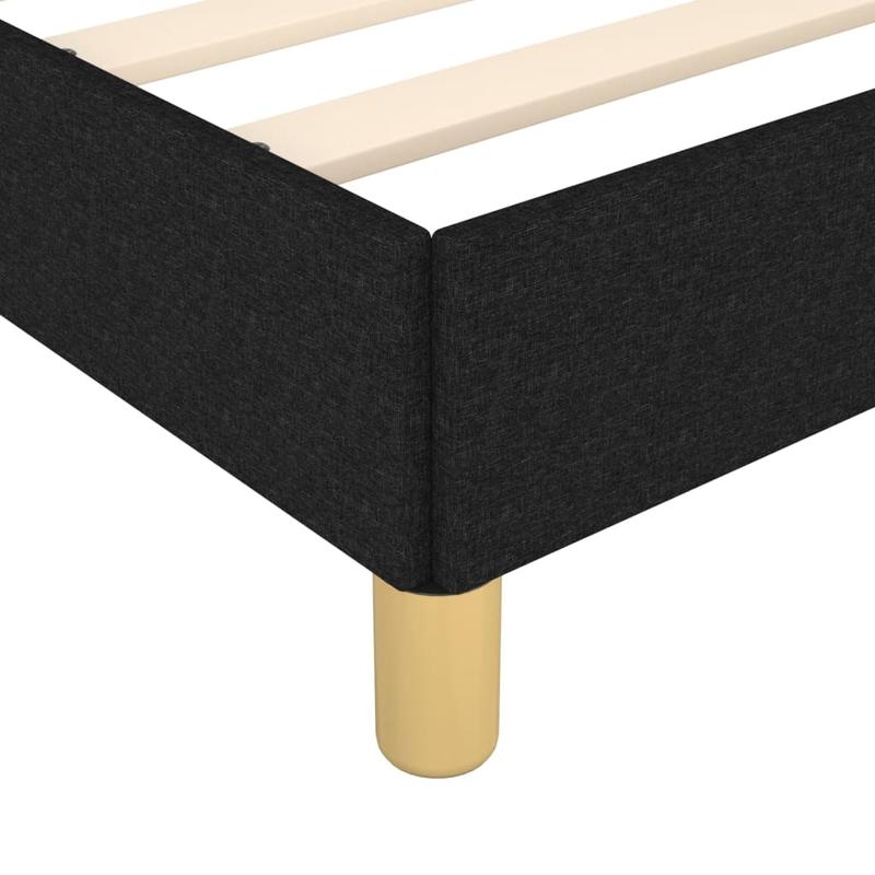 Bed frame without Mattress Black 80x200cm Tissue Practical, removable, suitable for all seasons, Bedroom Furniture, Spacesaving Bed, Stylish Bed Frame, Modern Bedroom, Easy Assembly, Wooden Frame, Simple Bed, Slatted Base, Ap