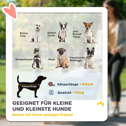 Hondenwagen – Hondenbuggy – Dierenwagen – Hondentransportwagen – Lichtgewicht – Opvouwbaar – Wasbaar Kussen – Ventilerende Gaasramen – Grijs
