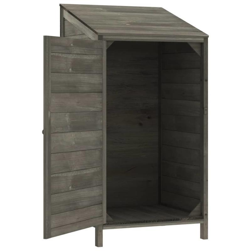 Opslagbox Tuin – Tuinhuisje – Tuinkast – Buitenberging – Tuinopslag – Massief Vurenhout & Stalen Frame – Compact 55x52x112 cm – Koperen Dak