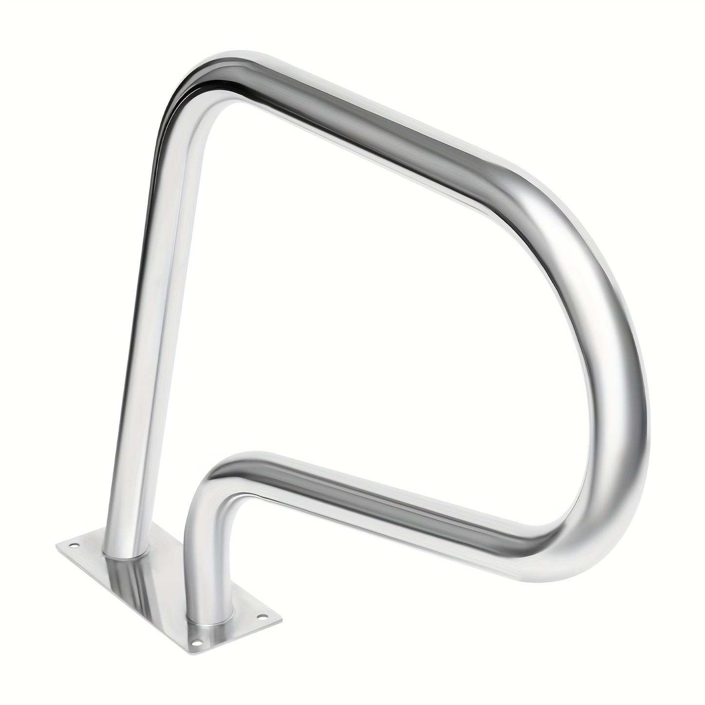 Handrail Zwembad – Zwembadrail – Poolrail – Poolhandgreep – Zwembadbeugel – Roestvrij Staal 304 – Neopreen Antislip Grip – Max 120 kg Belastbaar – Zilver