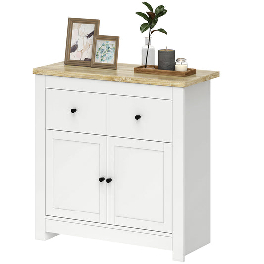 Dressoir – Kast – Sideboard – Opbergkast – Ladekast – Wit – Soft-Close Deuren – Verstelbare Plank
