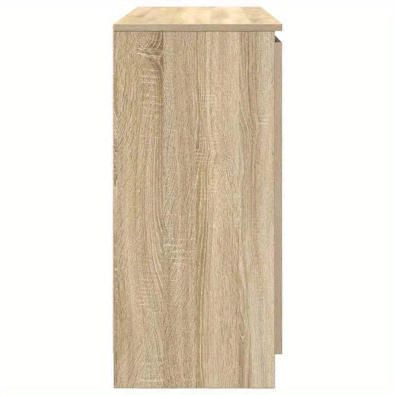 Sideboard with Drawers 100.5X35X76Cm Particle Board Sonoma Oak Color. Sideboards Provide Ample Storage Space to Keep Your Room Tidy And Organized, While Being Both Functional And Attractive.