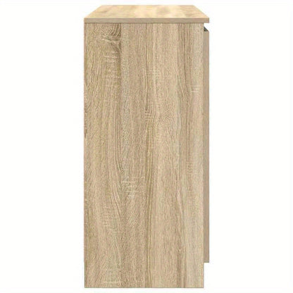Sideboard with Drawers 100.5X35X76Cm Particle Board Sonoma Oak Color. Sideboards Provide Ample Storage Space to Keep Your Room Tidy And Organized, While Being Both Functional And Attractive.