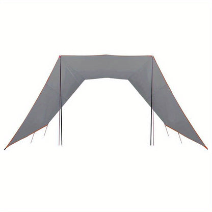 Tent Fly – Tentzeil – Luifel – Kampeertent Overkapping – Outdoor Schaduwdoek – Grijs – Groot Formaat 302x240x240 cm – UV Bescherming & Waterdicht Polyester
