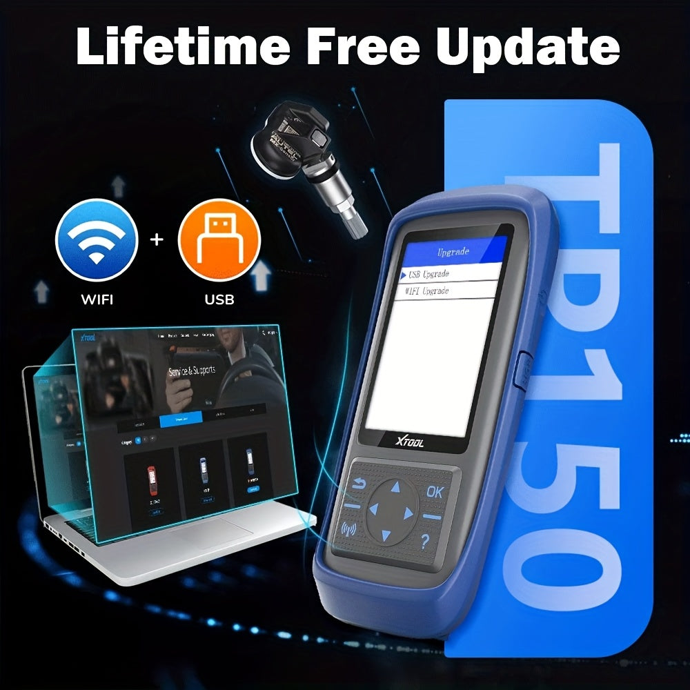 TPMS Programmeertool – Bandenspanning Tester – Sensor Activator – Foutcode Lezer – Reset Tool – Wifi Updates – 3150mAh Batterij – Compact Kleurenscherm
