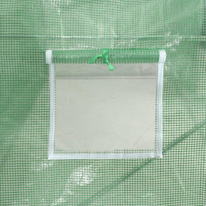 Green greenhouse with steel frame, 24 square meter, 6x4x2m