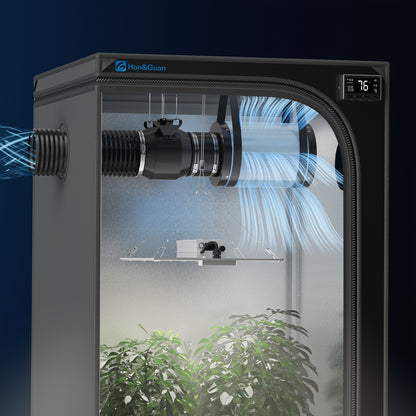 Koolstoffilter Ventilatie – Inline Ventilator – Afzuiger – Ventilatieset – Luchtcirculatie – Automatische Klimaatregeling – Energiezuinige EC-Motor – Stil Geluid 28 dB