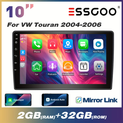 Multimedia Autoradio – 2 Din Radio – Auto Stereo – Navigatiesysteem – Touchscreen – 2+32GB Opslag – 10,1 Inch IPS Scherm – Draadloze Android Auto & CarPlay