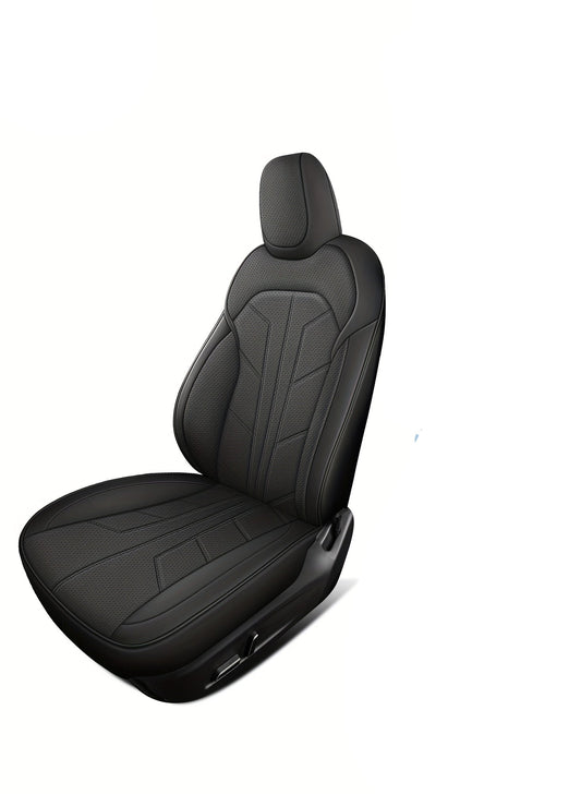 Stoelbekleding – Stoelhoes – Autostoelbekleding – Autostoelhoes – Stoelbescherming – PU Leder – Ademend 3D-Honingraatmateriaal – Universele Pasvorm Voor Tesla 5-Zits