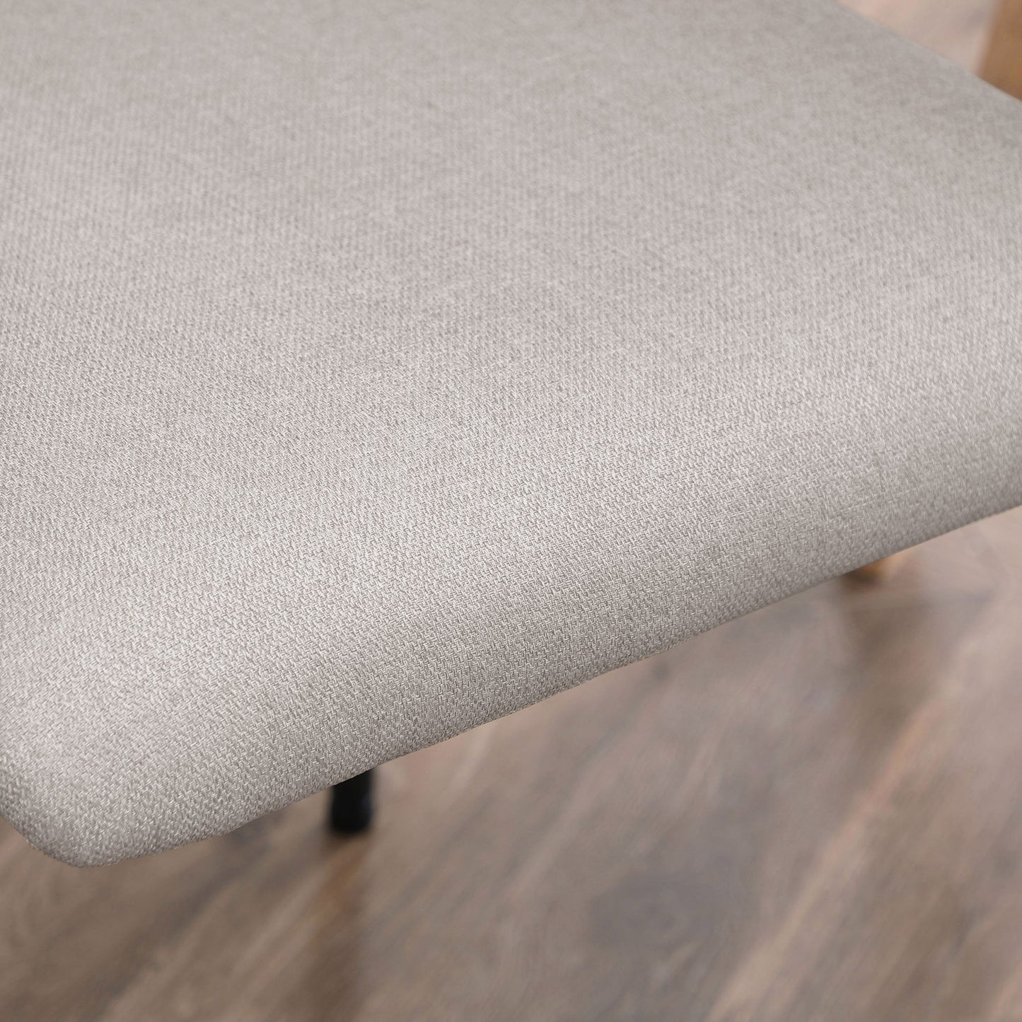 Eetkamerstoelen – Stoel – Kuipstoel – Keukenstoel – Zithoekstoel – Linnen Look Bekleding – Stalen Frame – Set Van 2 – Beige – Ergonomische Rugleuning – Antislip Voetdoppen
