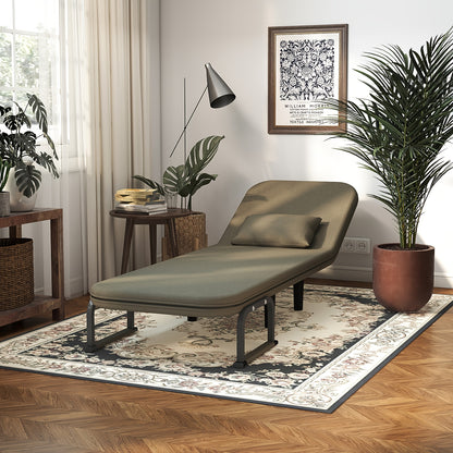 Bedbank – Slaapstoel – Slaapbank – Logeerbed – Zitbed – Verstelbare Hoofdsteun – Lichtgewicht 11 kg – Maximaal 135 kg