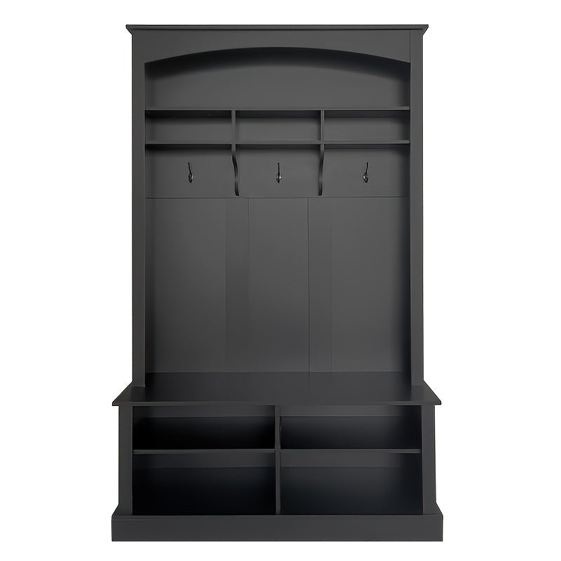 Zwarte Salontafel – Koffietafel – Woonkamertafel – Tafel Met Lades – Opbergtafel – Hoogglans Afwerking – 4 Lades Met Schuifblad – Bamboe, Draagvermogen 30 kg