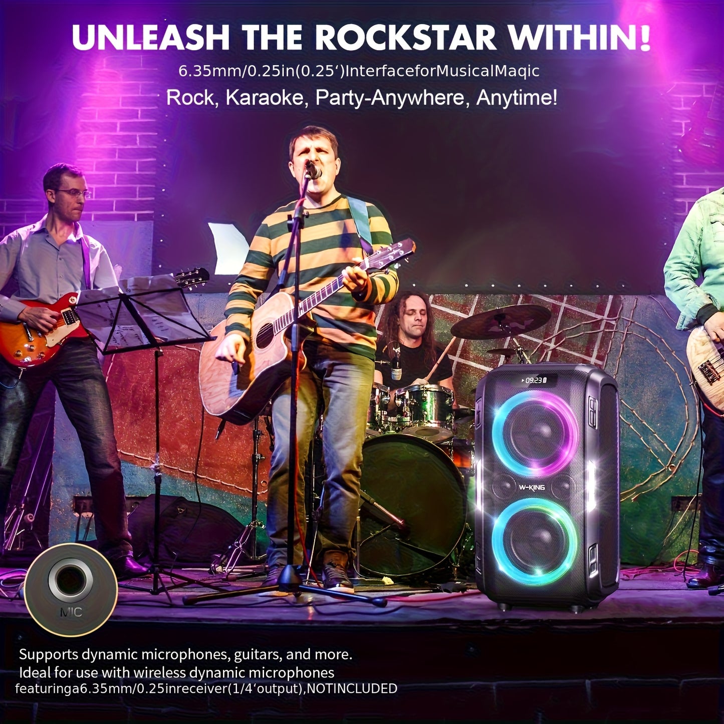 Draagbare Draadloze Speaker – Bluetooth Speaker – Outdoor Speaker – Party Speaker – Wireless Speaker – Krachtig Geluid 250W – Lange Speelduur 7650 mAh batterij – Zwart