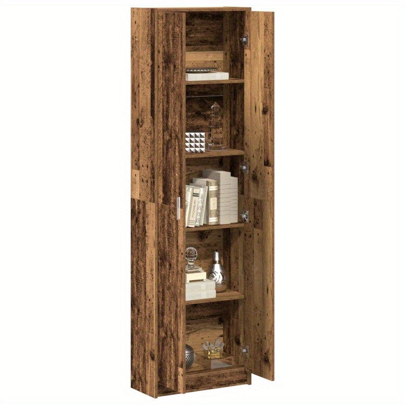Kast – Opbergkast – Kledingkast – Garderobekast – Dressoir – Vrijstaande Kast – MDF Hardhout – Ruime Opbergruimte 3,2+ Kubieke Voet – Industrieel Design Bruin