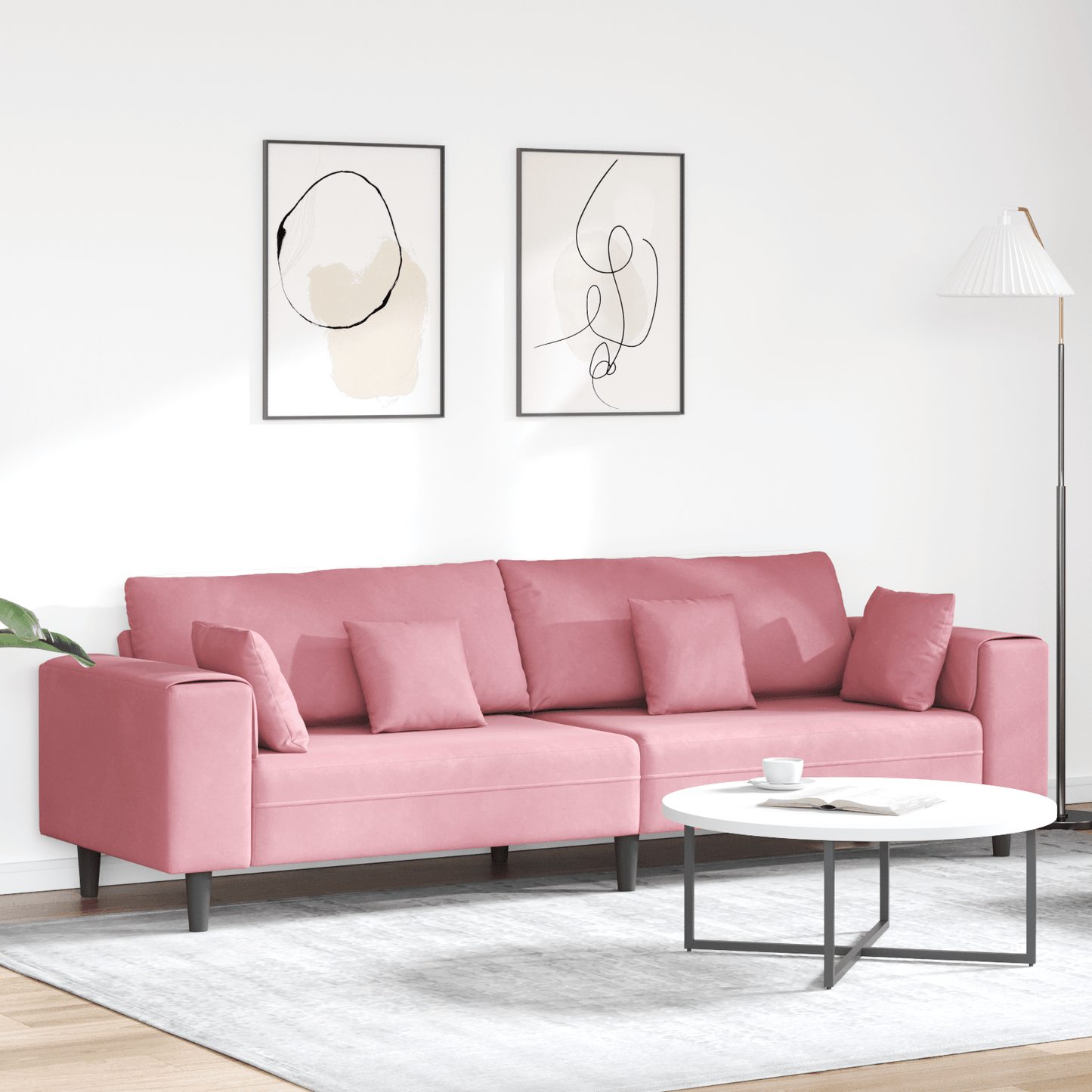 Velvet Bank – Fluwelen Bank – 2-3 Zitsbank – Slaapbank – Hoekbank – Zacht Fluweel – Duurzaam Houten Frame