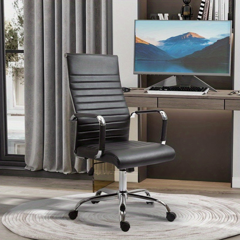 Bureaustoel – Office Chair – Ergonomische Stoel – Gamingstoel – Draaistoel – Verstelbare Hoogte – Kunstleer Met Foam Padded