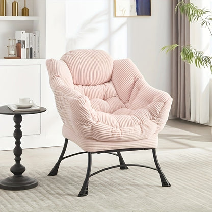 Loungechair – Fauteuil – Loungestoel – Relaxfauteuil – Zithoekstoel – Fluweel Velvet – Ergonomisch Ontwerp Met Voetenbankje