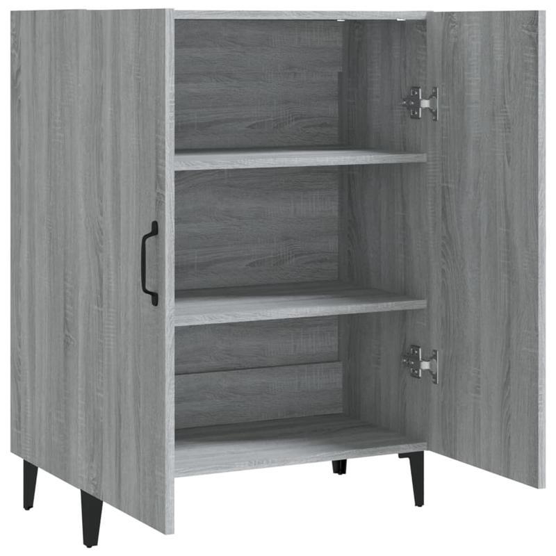 Sideboard 70x34x90cm processed wood gray sonoma oak colored Removable storage practical