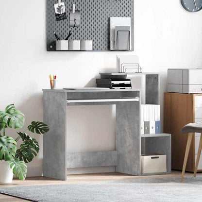 Modern Bureau – Werkplek Meubel – Schrijfdesk – Studiebureau – Thuiswerkplek – Ruim Werkblad 106x40 cm – Stevige Duurzame Constructie – Grijs