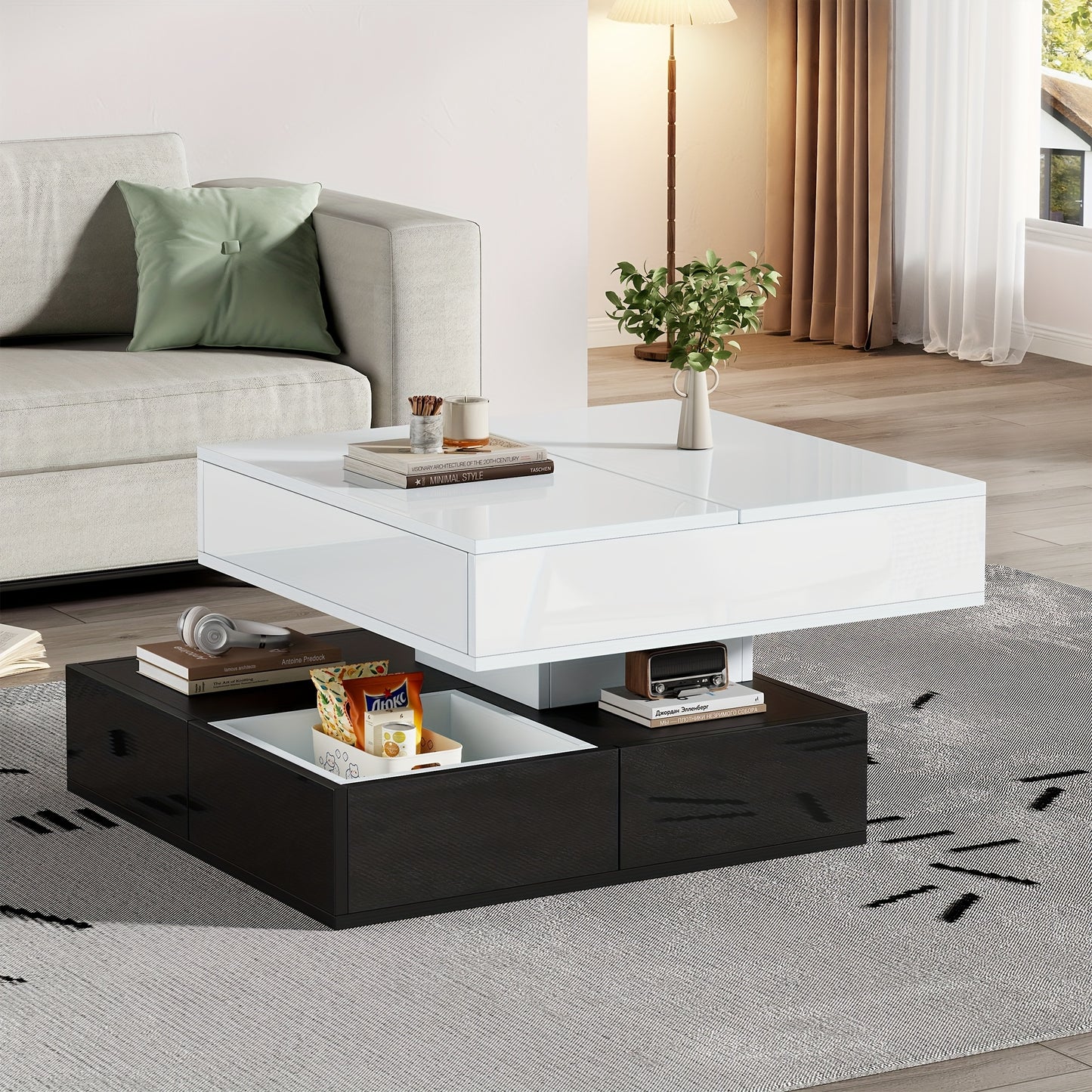Fauteuil – Loungestoel – Relaxfauteuil – Oorfauteuil – Zetel – Bamboe Materiaal – Inclusief Voetenbank – Zijzak