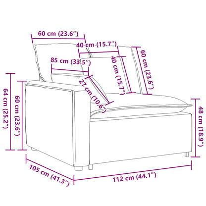 Modulaire Bank – Modular Sofa – Modulair Zitmeubel – Loungeset – Modulair Meubel – Corduroy Bekleding – Stevig Metalen Frame