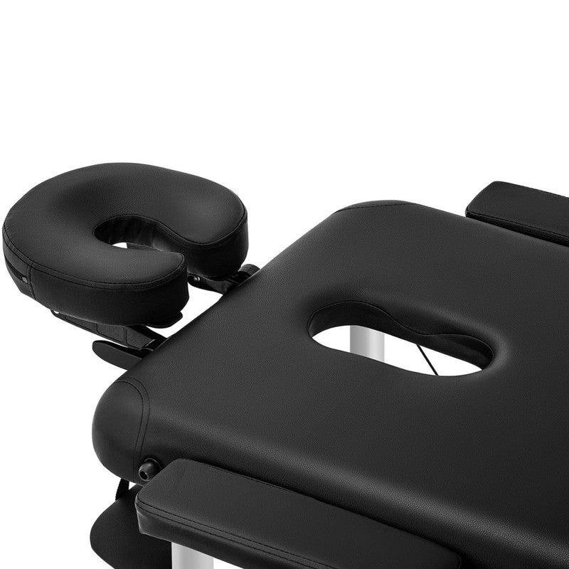 Portable Folding Massage Table Bordeux Black Up to 180 Kg Black