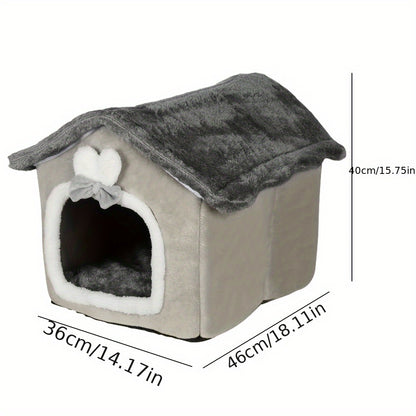 Kattenmand – Kattenhol – Poezenmand – Dierenmand – Huisdierbed – Soft Pluche – Machinewasbaar – Groot 36x46x40 cm – Knusse Schuilplek