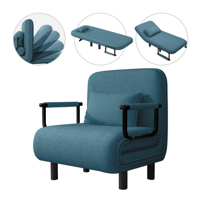 Bedbank – Slaapbank – Bankbed – Logeerbed – Sofa Bed – Inklapbaar – Geheugenschuim Kussens – Lichtgewicht Metalen Frame