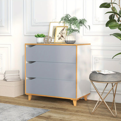 Ladekast – Ladenkast – Opbergkast – Commode – Dressoir – Compact 3 Lades – Anti-Kantel Ontwerp & Rubberen Pootjes