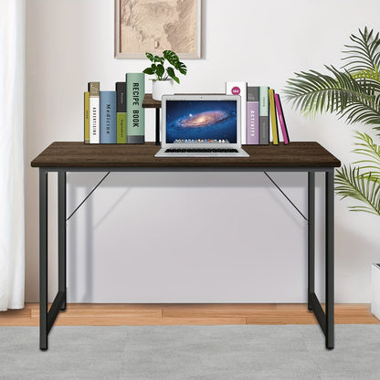 Bureau – Computerbureau – Werktafel – Schrijftafel – Bureautafel – Met Monitorstandaard – Stevig Metaal & MDF – 100x50x75 cm Ergonomisch