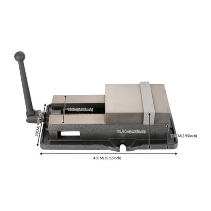 6-Inch Heavy-Duty Fixed Vise with Manual T-Handle - Industrial Clamping Vice with Precision Ground Jaws (0.01cm Accuracy), Powerful Clamping Force, Sturdy Base & Stable Construction for Workshop, Machinery, Fitting, Sawing, F