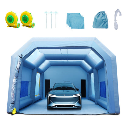Verfspuitcabine – Spuittent – Spuitgarage – Airbrush Cabine – Opblaasbare Verfspuitcabine – Ruime Binnenruimte 8,6x4,8x3,9 m – Hoogwaardig Filter- en Ventilatiesysteem