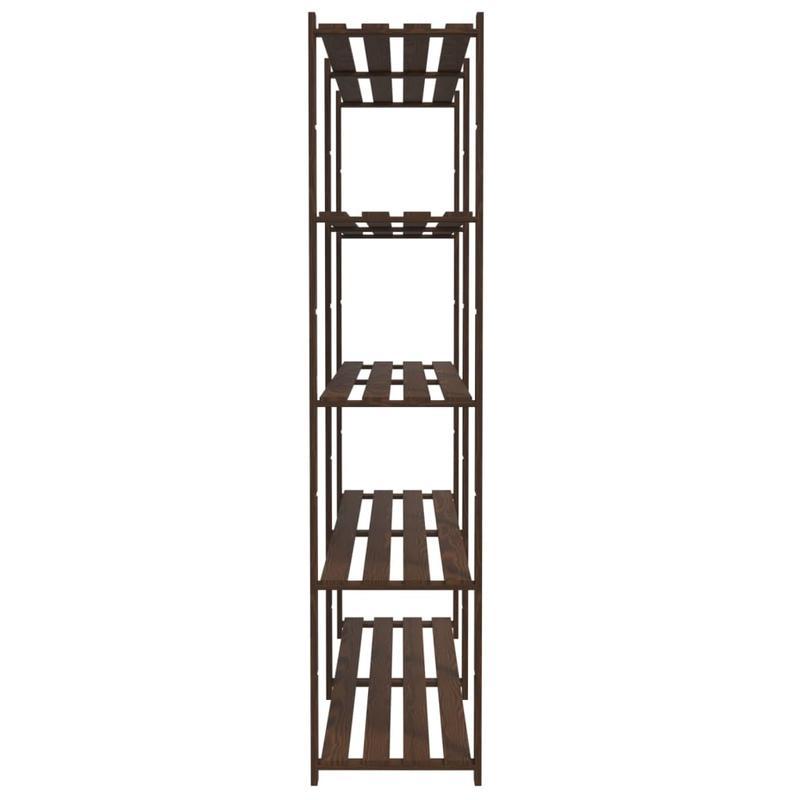 Opbergrek – Opbergrek – Stellingkast – Opbergkast – Rek – 5 Laags – Hoogwaardig Dennenhout – 170x38x170 cm – Bruin