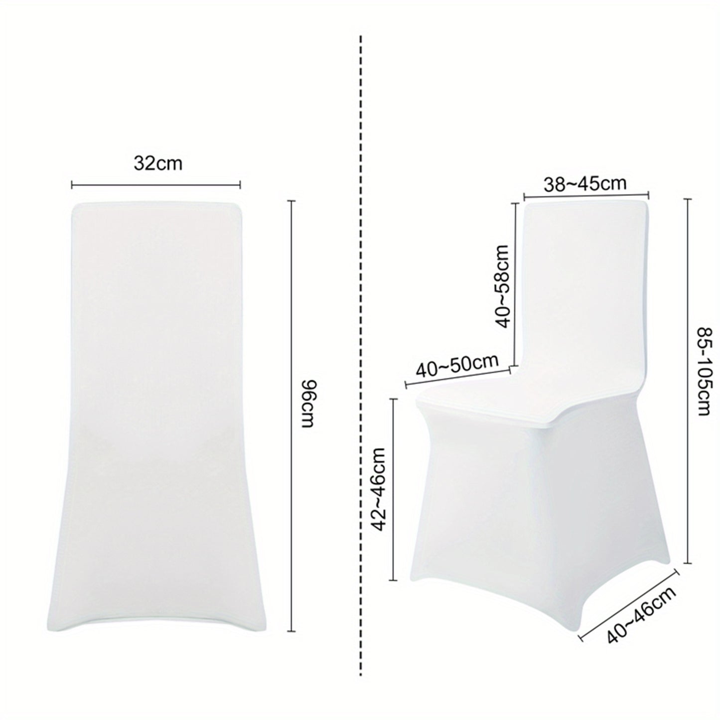 Witte Stoelhoezen – Elastic Stoelhoezen – Eetkamer Stoelhoezen – Banket Stoelhoezen – Feest Stoelhoezen – 100 Stuks – Wasbaar en Rekbaar Microvezel materiaal