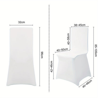 Witte Stoelhoezen – Elastic Stoelhoezen – Eetkamer Stoelhoezen – Banket Stoelhoezen – Feest Stoelhoezen – 100 Stuks – Wasbaar en Rekbaar Microvezel materiaal
