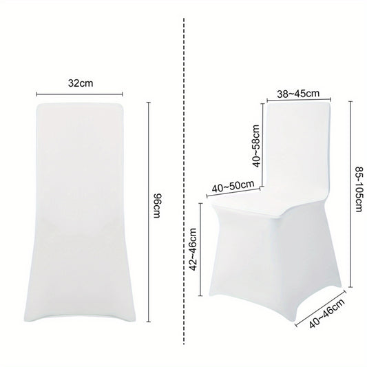 Witte Stoelhoezen – Elastic Stoelhoezen – Eetkamer Stoelhoezen – Banket Stoelhoezen – Feest Stoelhoezen – 100 Stuks – Wasbaar en Rekbaar Microvezel materiaal