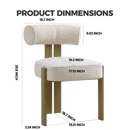 1pc Modern Upholstered Dining Chair with Microfiber & Frame - Easy-Clean Kitchen or Living Room Chair, Manual Adjustment, Classic Style (Suitable for Dining Table,)