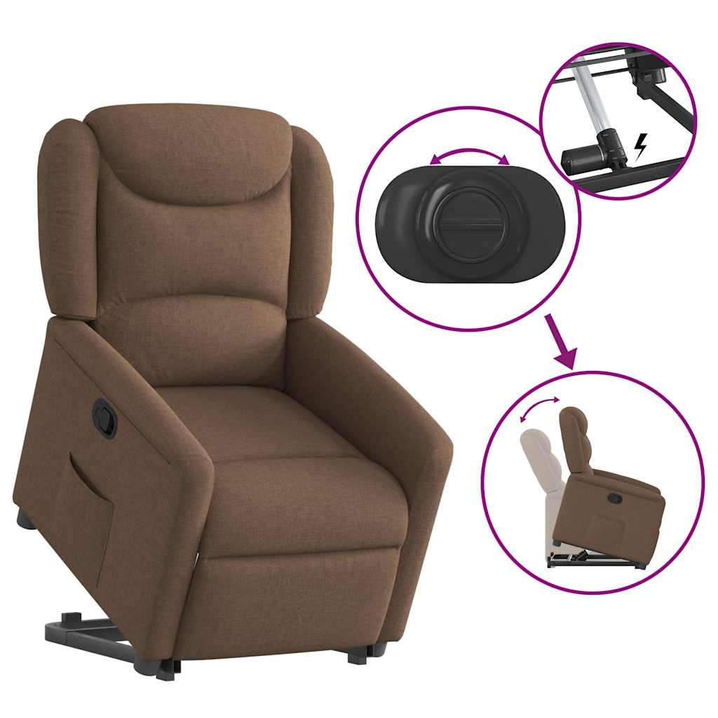 Zit-sta bureau stoel – Ergonomische bureaustoel – Elektrische relaxfauteuil – Opsta stoel – Verstelbare fauteuil – Elektrisch verstelbaar tot 135 graden – Met opsta-functie