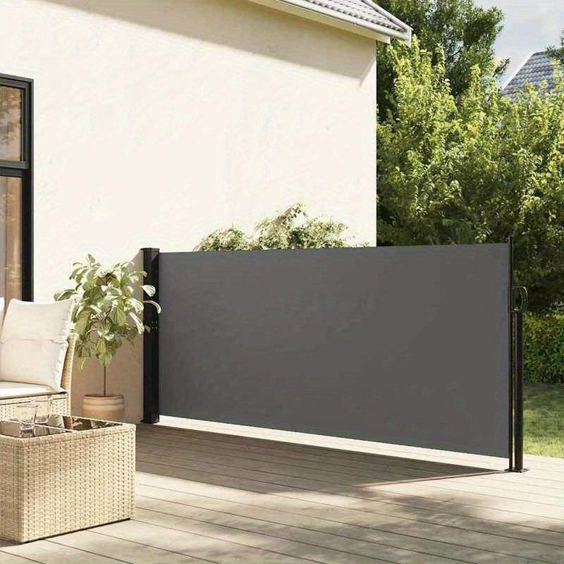 Uitschuifbaar Windscherm – Windscherm Balkon – Windscherm Tuin – Privacy Scherm – 140x600 Cm – Metalen Frame - Antraciet