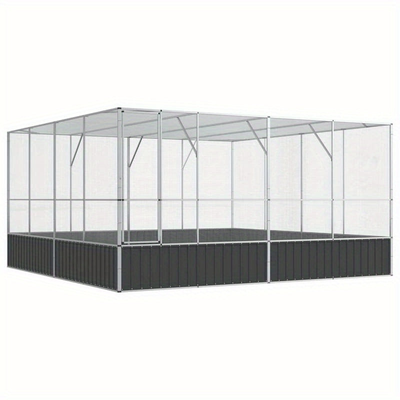 Easy to assemble Silvery bird 418x414x212cm portable steelaasy to clean backyard animal cage