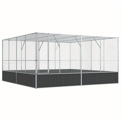 Easy to assemble Silvery bird 418x414x212cm portable steelaasy to clean backyard animal cage