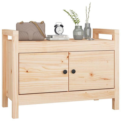 This Bench, Measuring 80X40X60 Cm And Made of Solid Pine Wood, Is Ideal As a Shoe Stool in Your Hallway Or As a Storage Stool in Your Living Room.